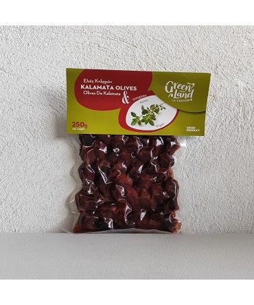 Green Land  - Calamata Olives in Vacuum, 250g
