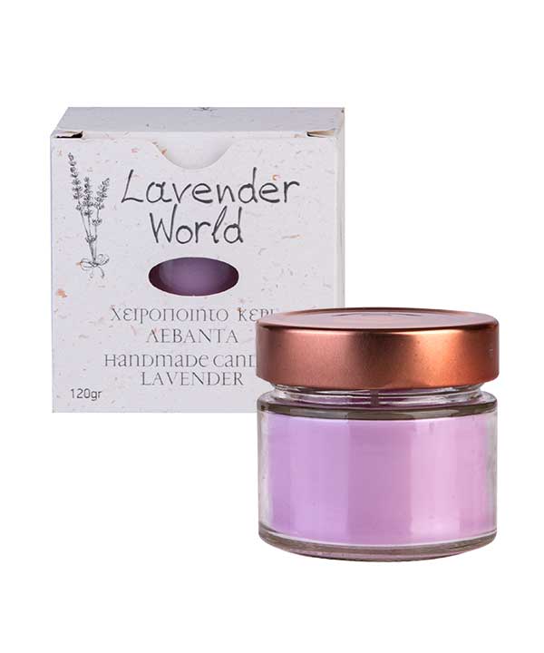 Lavender World - Handmade Wax with Levander Essential Oil, 120gr