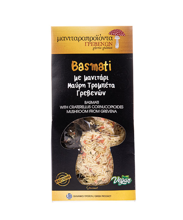 Grevena Mushroom Products - Basmati with Black Trumpet Mushrooms, 250gr