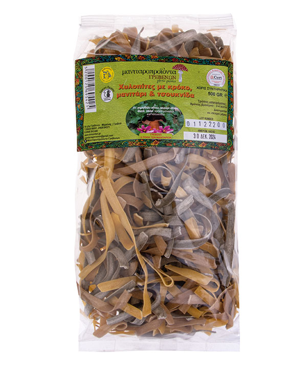 Grevena Mushroom Products - Wide Lasagne With Saffron & Wild Mushrooms, 500gr