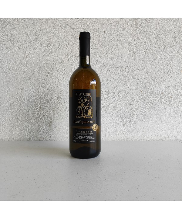 Οινοποιείο Παπανικολάου - Chardonnay Οίνος Λευκός Ξηρός 12μηνης Παλαίωσης, 1lt